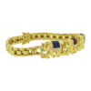 18k Yellow Gold Elephant Multi-Color Bracelet