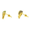 18k Yellow Gold Elephant Multi-Color Earrings