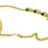 18k Yellow Gold Elephant Multi-Color Necklace