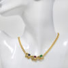 18k Yellow Gold Elephant Multi-Color Necklace