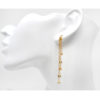 14k Yellow Gold Diamond Drop Dangle Earring Aprrox.12ctw