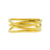 Tiffany and Co Elsa Peretti 18k Yellow Gold 3 Row Wave Band Ring