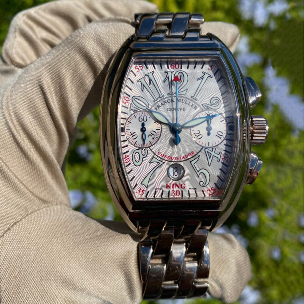 Franck Muller Conquistador 8005 CC King No 16 18k White Gold