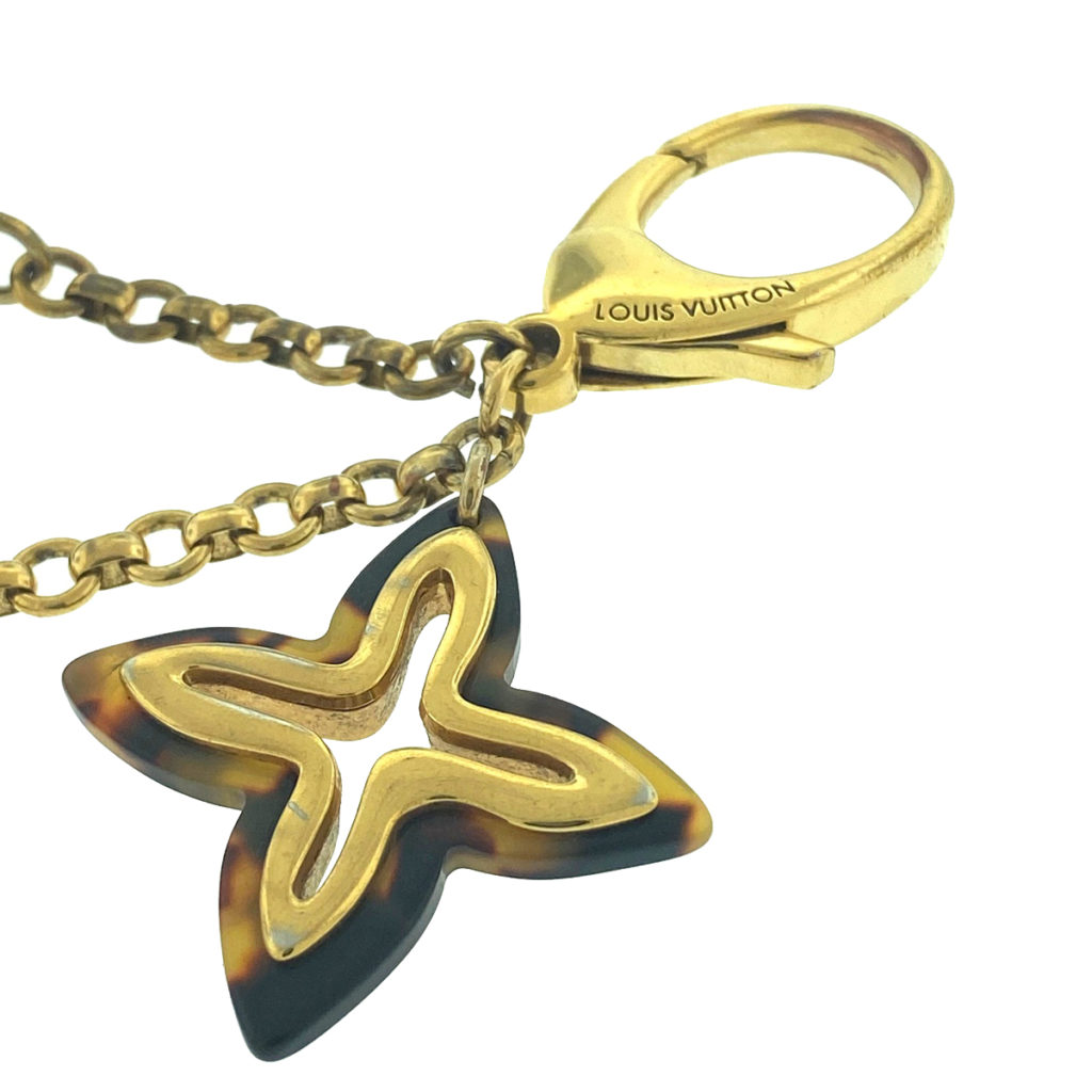 Louis Vuitton Insolence Gold Tone Tortoise Shell Charm Key Chain - Boca  Pawn