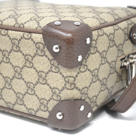 Gucci GG Supreme Monogram Shoulder Bag Canvas & Leather Details