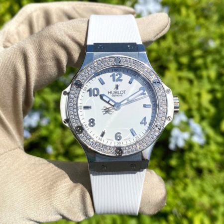Hublot Big Bang Stainless Steel Diamond Bezel 38mm Watch 361.SE.2010.RW.1104