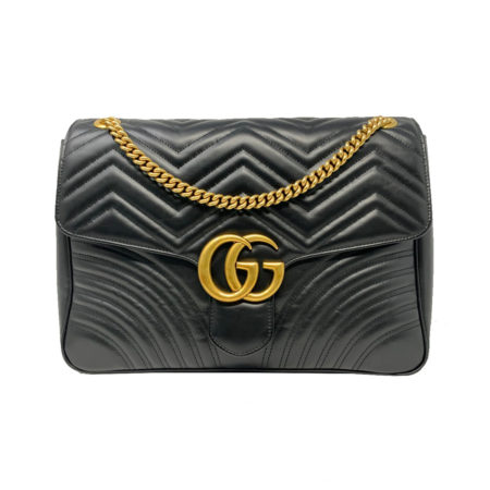 Gucci Calfskin Matelasse Large GG Marmont Shoulder Bag