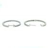 14k White Gold Thin Inside Out Diamond Hoop Earrings