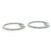 14k White Gold Thin Inside Out Diamond Hoop Earrings