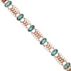 14k Vintage Rose Gold Bracelet W/ Blue Tanzanite Stones