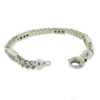 14k White Gold Chain Bracelet W/ Diamonds