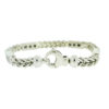 14k White Gold Chain Bracelet W/ Diamonds