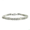 14k White Gold Chain Bracelet W/ Diamonds