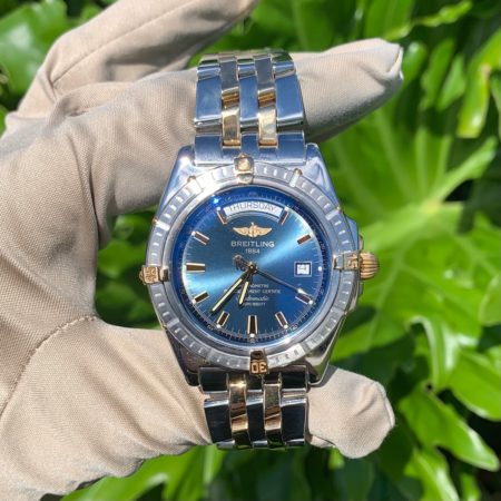 Breitling B45355 Headwind Blue Dial 44mm Two Tone Gold/Stainless Steel Watch