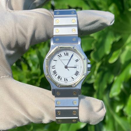 Cartier Santos Octogon 31mm Stainless Steel/Gold Ladies Watch