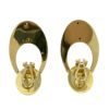 14k Yellow Gold Oval Hoop Ladies Earrings
