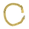 18k Yellow Gold Men's Cuban Link Chain Bracelet