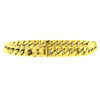 18k Yellow Gold Men's Cuban Link Chain Bracelet