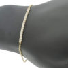 18k Yellow Gold Diamond Station Thin Ladies Bracelet .50 CTW