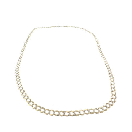 10k Yellow Gold Flat Round Chain Link Necklace