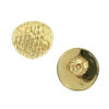 14k Yellow Gold Textured Half Sphere Ladies Earrings