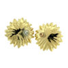 14k Yellow Gold Sunflower Ladies Earrings