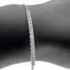 18k White Gold Diamond Station Thin Ladies Bracelet .50 CTW