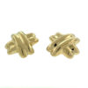 14k Yellow Gold Large "X" Ladies Earrings