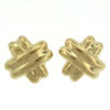 14k Yellow Gold Large "X" Ladies Earrings