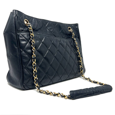 Chanel Black Quilted Soft Leather Medium Shoulder Bag