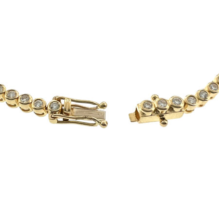 18k Yellow Gold Evil Eye Diamond Ladies Tennis Bracelet 1.20 CTW