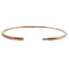 14k Rose Gold Thin Diamond Bangle Bracelet .50 CTW