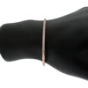 14k Rose Gold Thin Diamond Bangle Bracelet .50 CTW