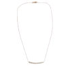 18k Rose Gold Diamond Curving Bar Ladies Necklace .85 TCW