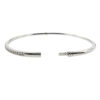 14k White Gold Thin Diamond Bangle Bracelet .50 CTW