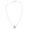 18k White Gold Diamond Butterfly Necklace .62 TCW