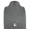 18k White Gold Diamond Butterfly Necklace .62 TCW