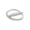 18k White Gold .49 Ctw Thin Diamond "X" Ladies Ring