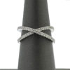 18k White Gold .49 Ctw Thin Diamond "X" Ladies Ring