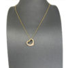 14k Yellow Gold Diamond Open Heart Necklace .35 TCW