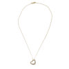 14k Yellow Gold Diamond Open Heart Necklace .35 TCW