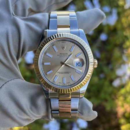 Rolex 116333 Datejust Champagne Dial Two Tone Yellow G / Stainless Steel Watch