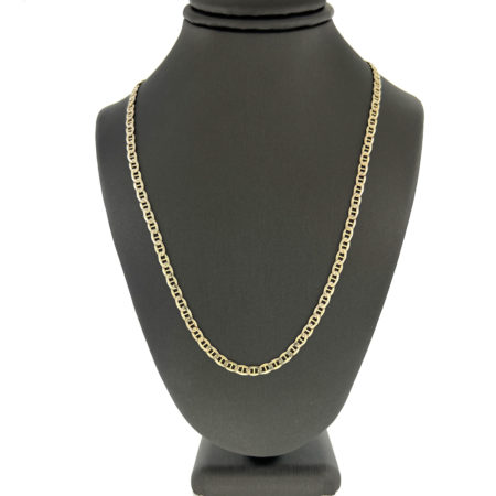 10k Yellow Gold Flat Curb Link Chain Necklace