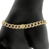 18k Yellow Gold Cuban Link Diamond Ladies Bracelet 1.80 CTW