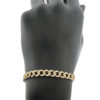 18k Yellow Gold Cuban Link Diamond Ladies Bracelet 1.80 CTW