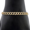 18k Yellow Gold Cuban Link Diamond Ladies Bracelet 1.80 CTW