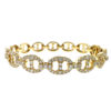 18k Yellow Gold Mariner Link Diamond Bangle Ladies Bracelet 2.25 CTW