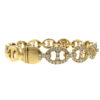 18k Yellow Gold Mariner Link Diamond Bangle Ladies Bracelet 2.25 CTW