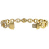 18k Yellow Gold Mariner Link Diamond Bangle Ladies Bracelet 2.25 CTW