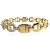 18k Yellow Gold Mariner Link Diamond Bangle Ladies Bracelet 2.25 CTW